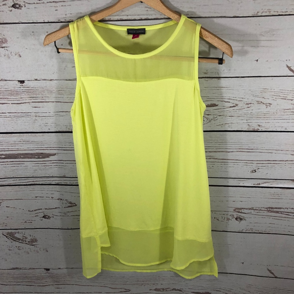 EUC VINCE CAMUTO Neon Yellow Tank